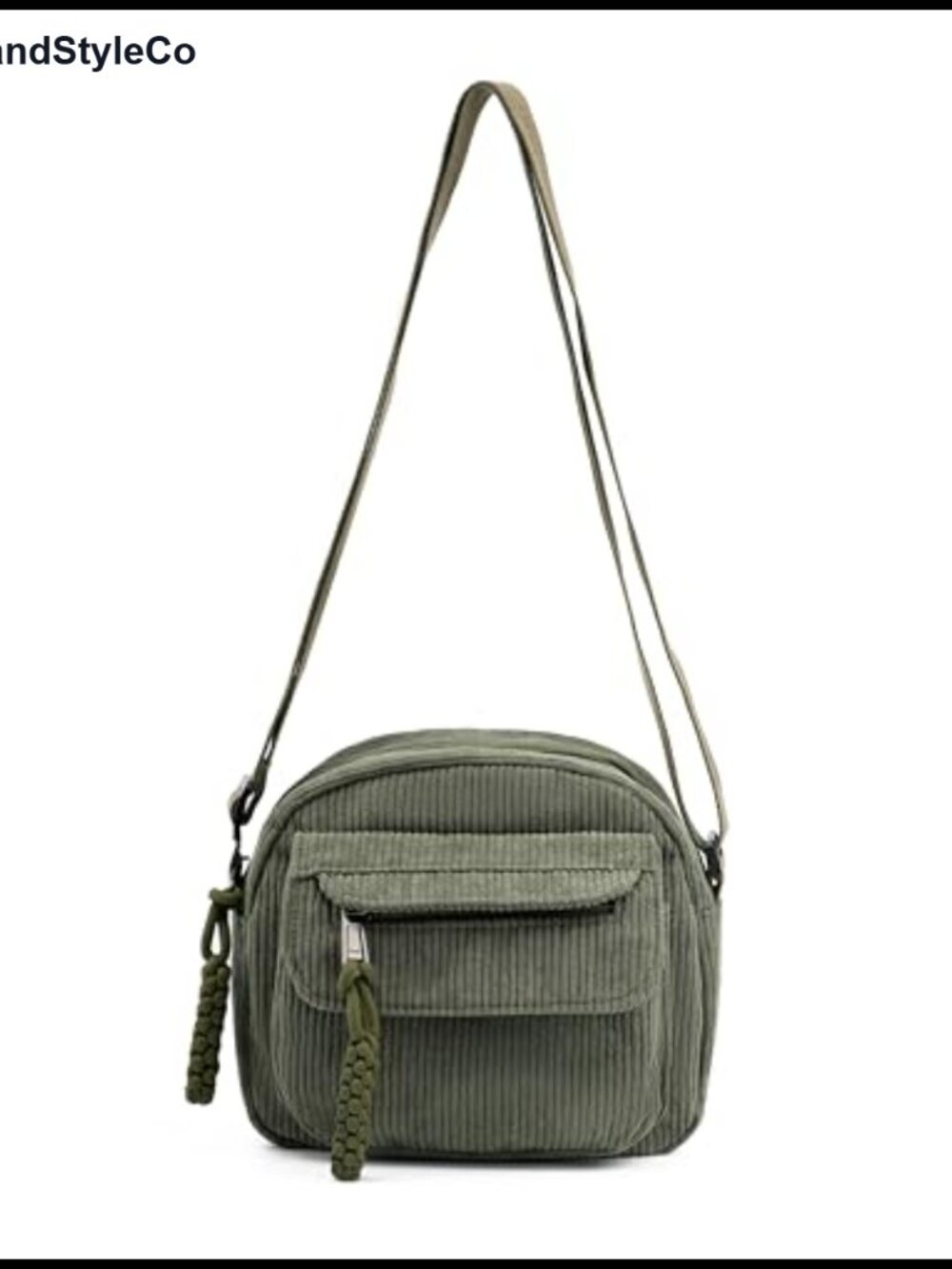 Small Cute Corduroy Crossbody Bag Mini Shoulder Bag Purse with Zipper Pocket